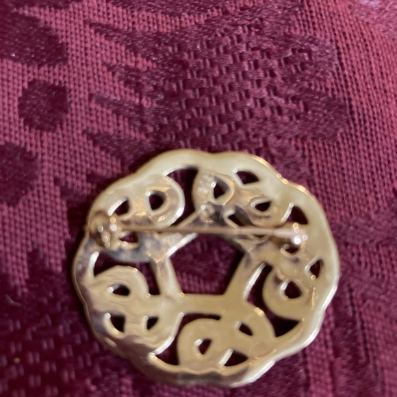 14K GOLD JAMES AVERY ESTATE OPEN WORK SWIRL PIN - GORGEOUS - Picture 14 of 14